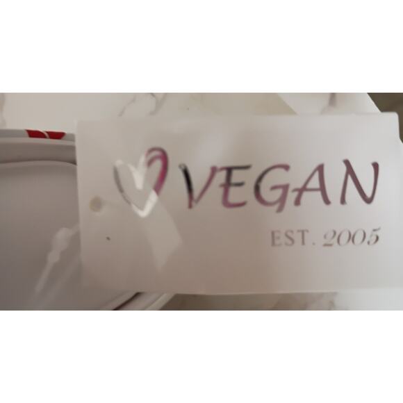 White with Cherry Pattern Vegan Quilted Crossbody Bag - NEW - Picture 5 of 5